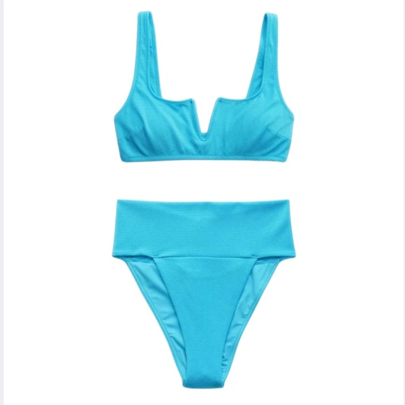 **NWT** AERIE SHINE PIQUE BIKINI - Picture 1 of 6